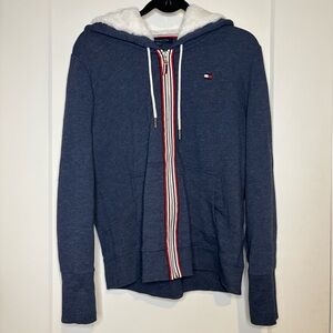 Tommy Hilfiger Navy Jacket with Red and White Trim